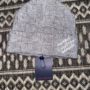 Louis Vuitton Light Gray Knit Hat